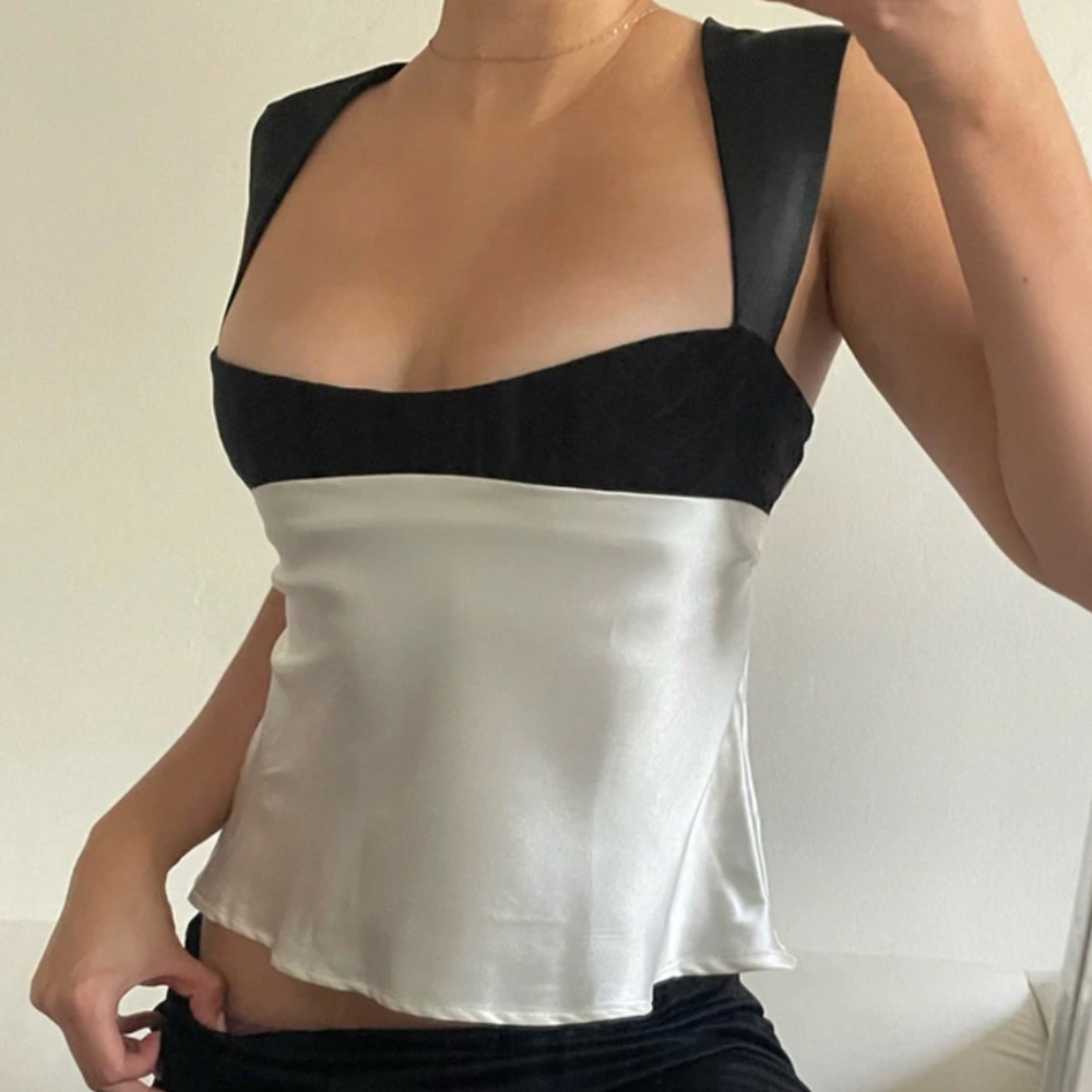 Vintage Tie-Back Satin Cami Top